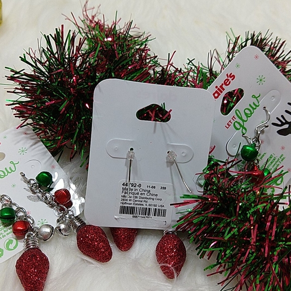 Claire's Christmas Light and Jingle Bell Earrings - Picture 4 of 5